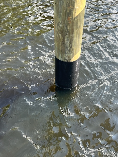Tight black wraps after installation