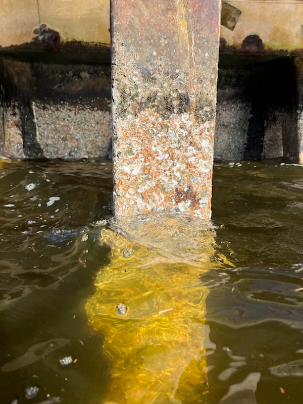 Pile wraps after installation